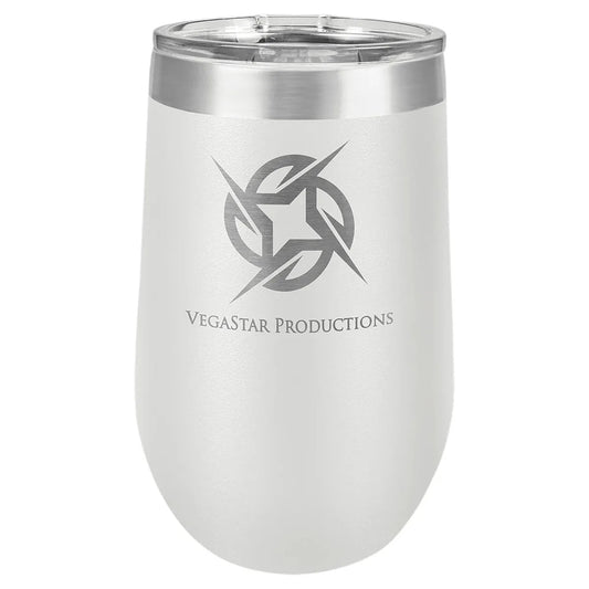 White Polar Camel 16 oz. Vacuum Insulated Stemless Tumbler with Lid
