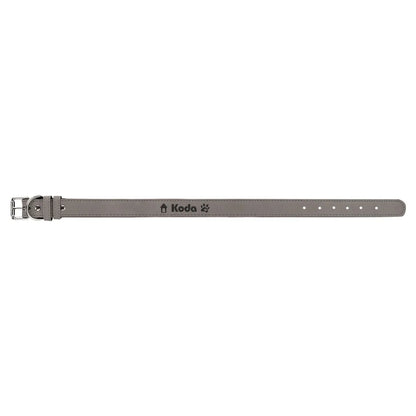 Gray Extra Large 27" x 1 1/4" Laserable Leatherette Dog Collar