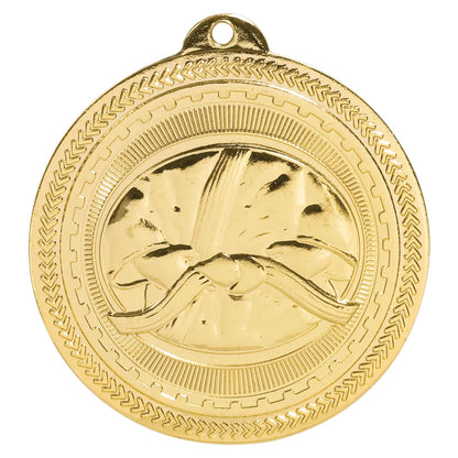 Bright Gold 2" Martial Arts Laserable BriteLazer Medal