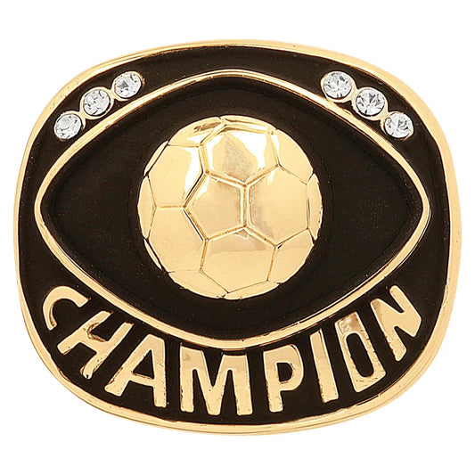 Gold Soccer Champion Ring Insert
