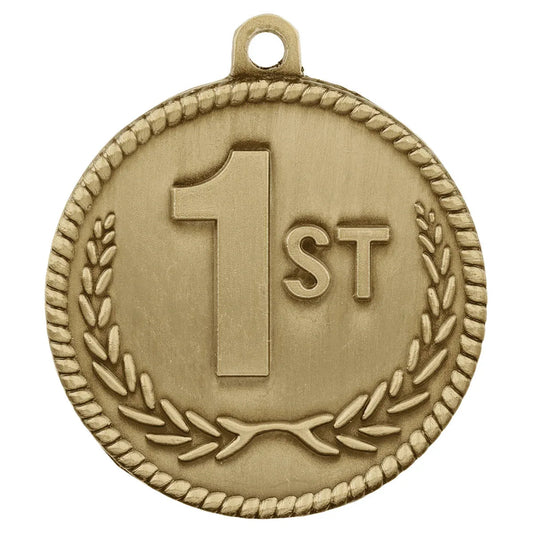 High Relief 2" Medal — Custom Engraved & UV Printed | Gold, Silver & Bronze