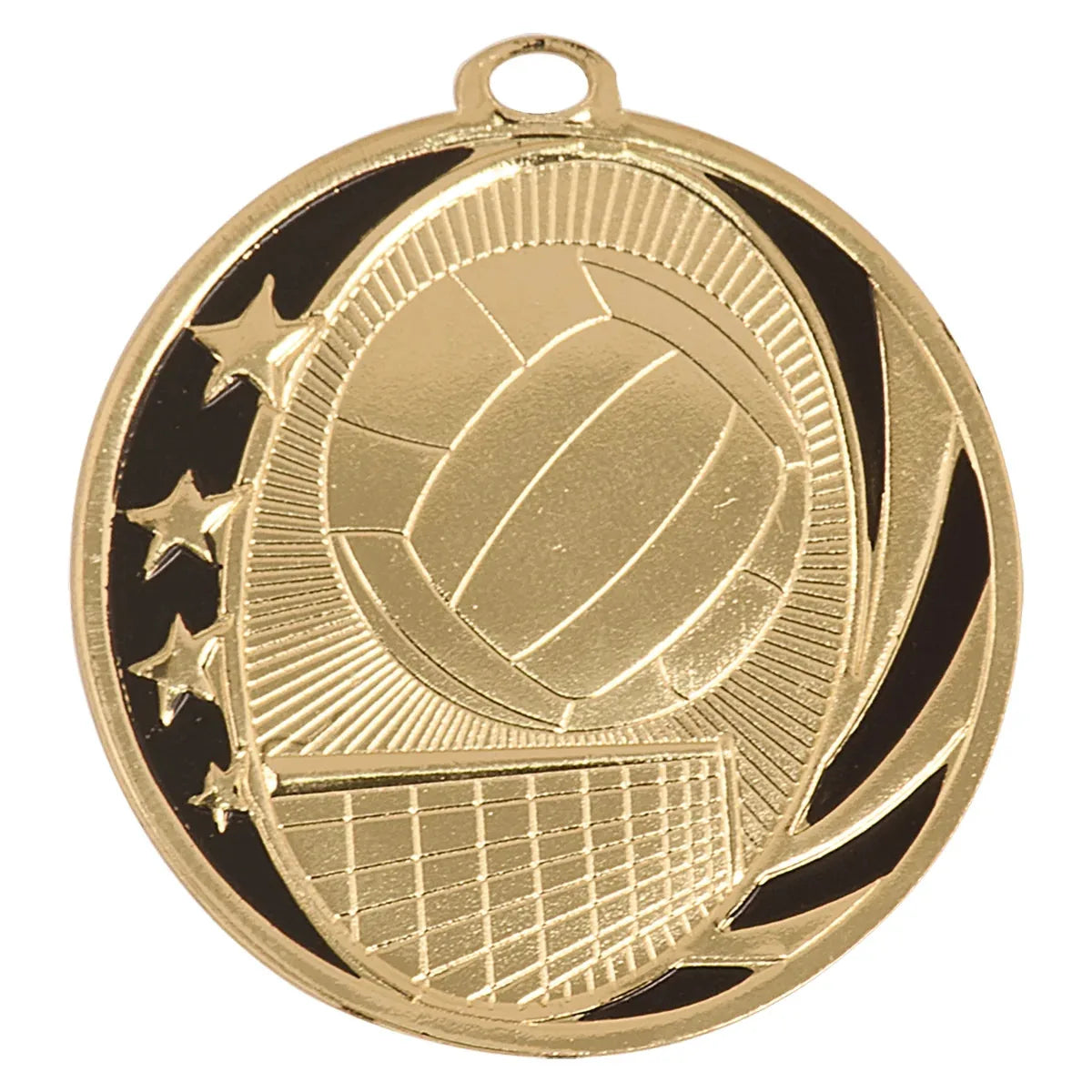 Bright Gold 2" Volleyball Laserable MidNite Star Medal