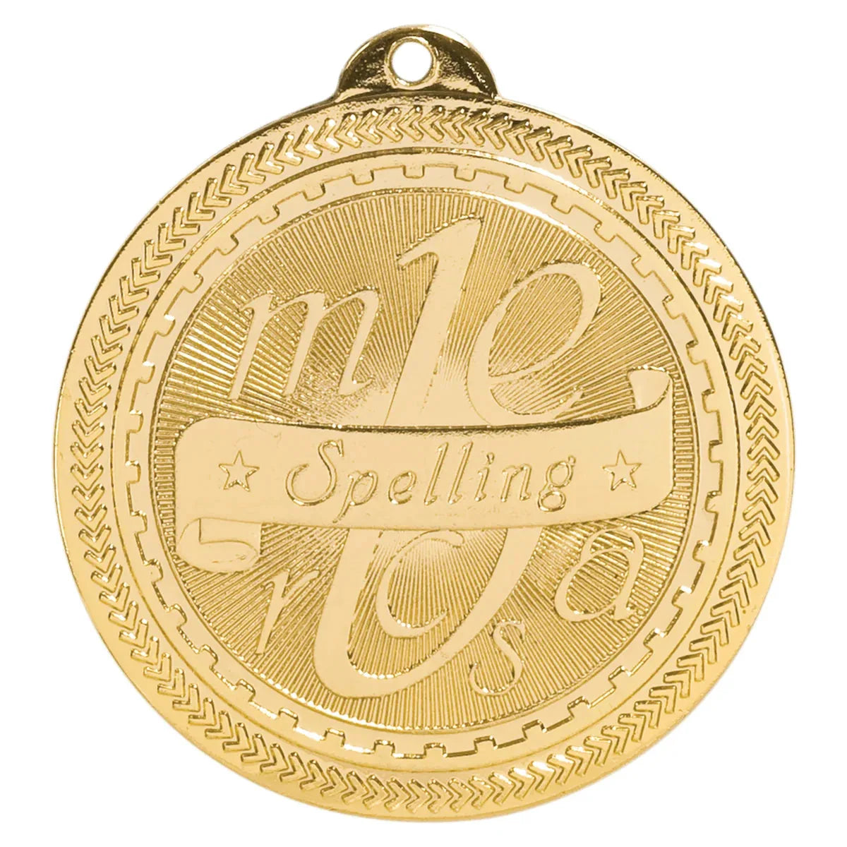 Bright Gold 2" Spelling Laserable BriteLazer Medal