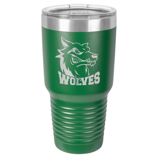 Green Polar Camel 30 oz. Ringneck Tumbler with Logo Lid
