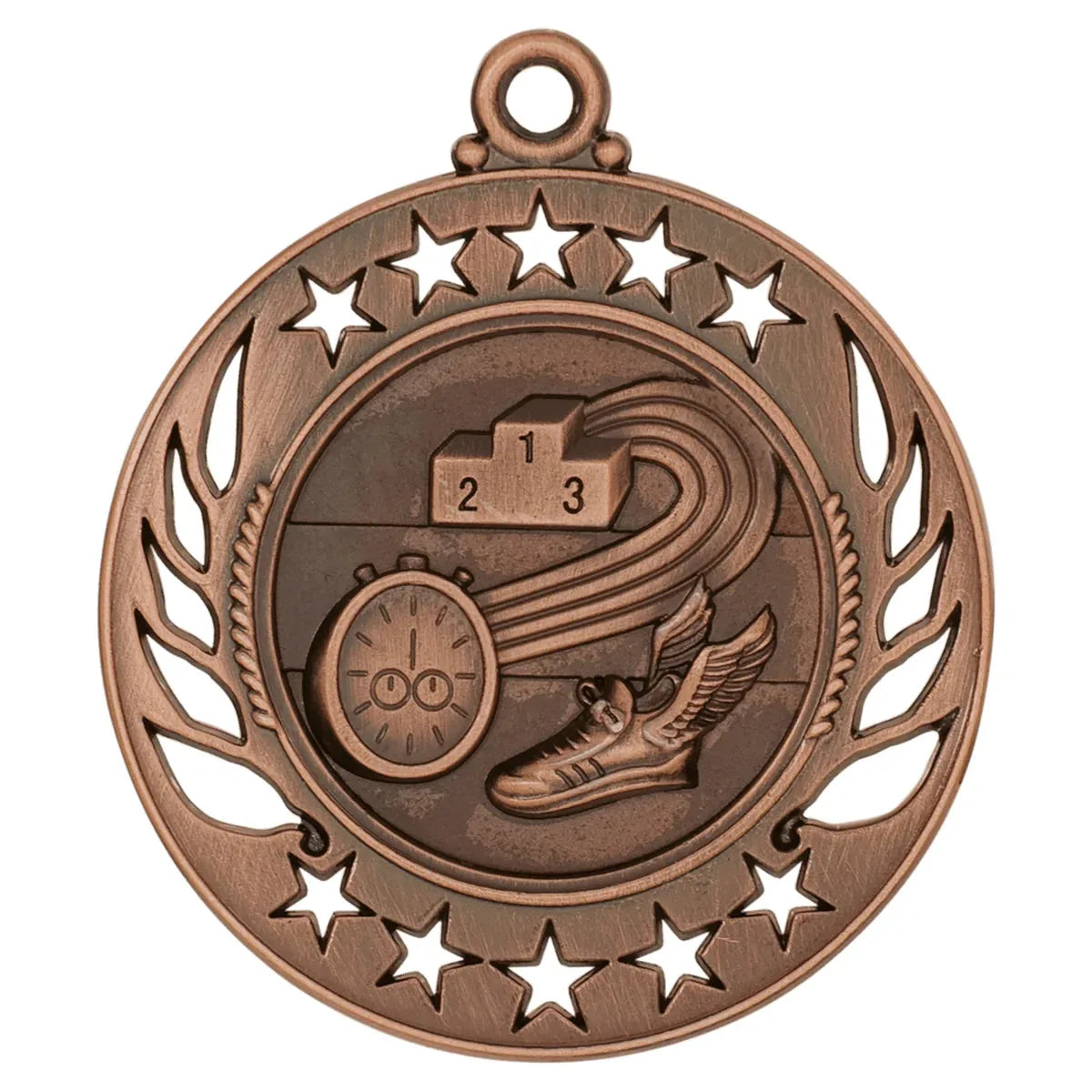 Antique Bronze 2 1/4" Track Galaxy Medal