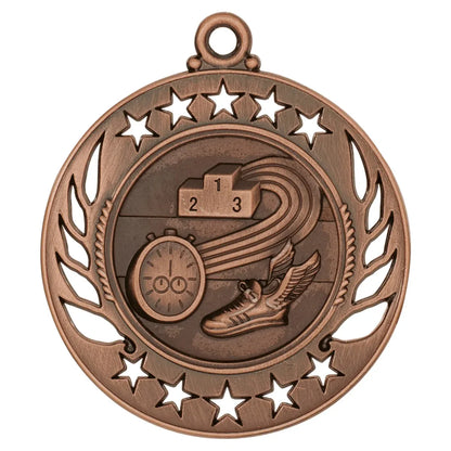 Antique Bronze 2 1/4" Track Galaxy Medal