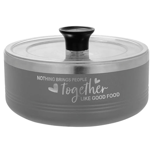 Gray Polar Camel 1 1/4 Quart Serving Bowl with Lid