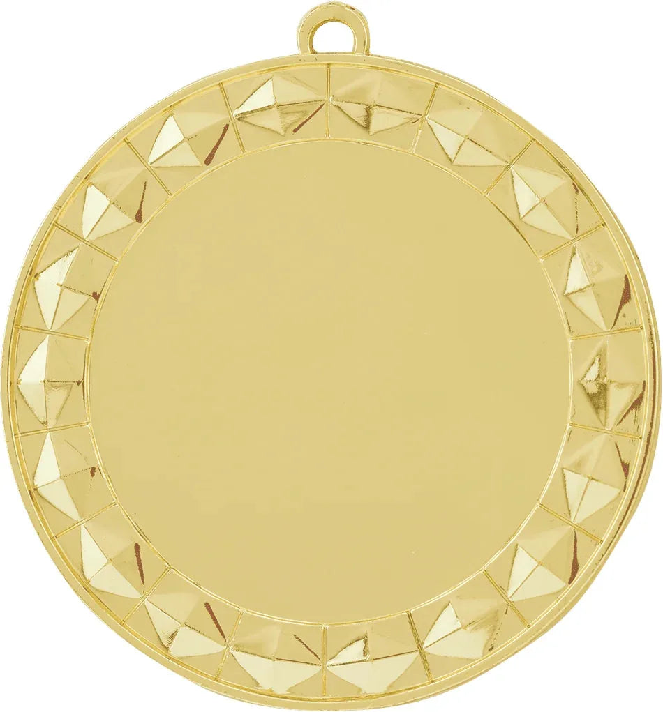 Bright Gold 2 3/4" Diamond 2" Insert Holder Medal