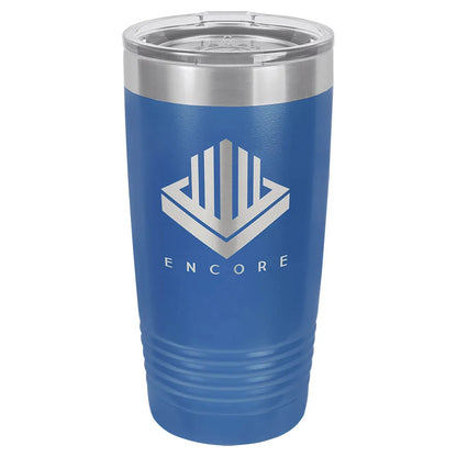 Royal Blue Polar Camel 20 oz. Ringneck Tumbler with Logo Lid