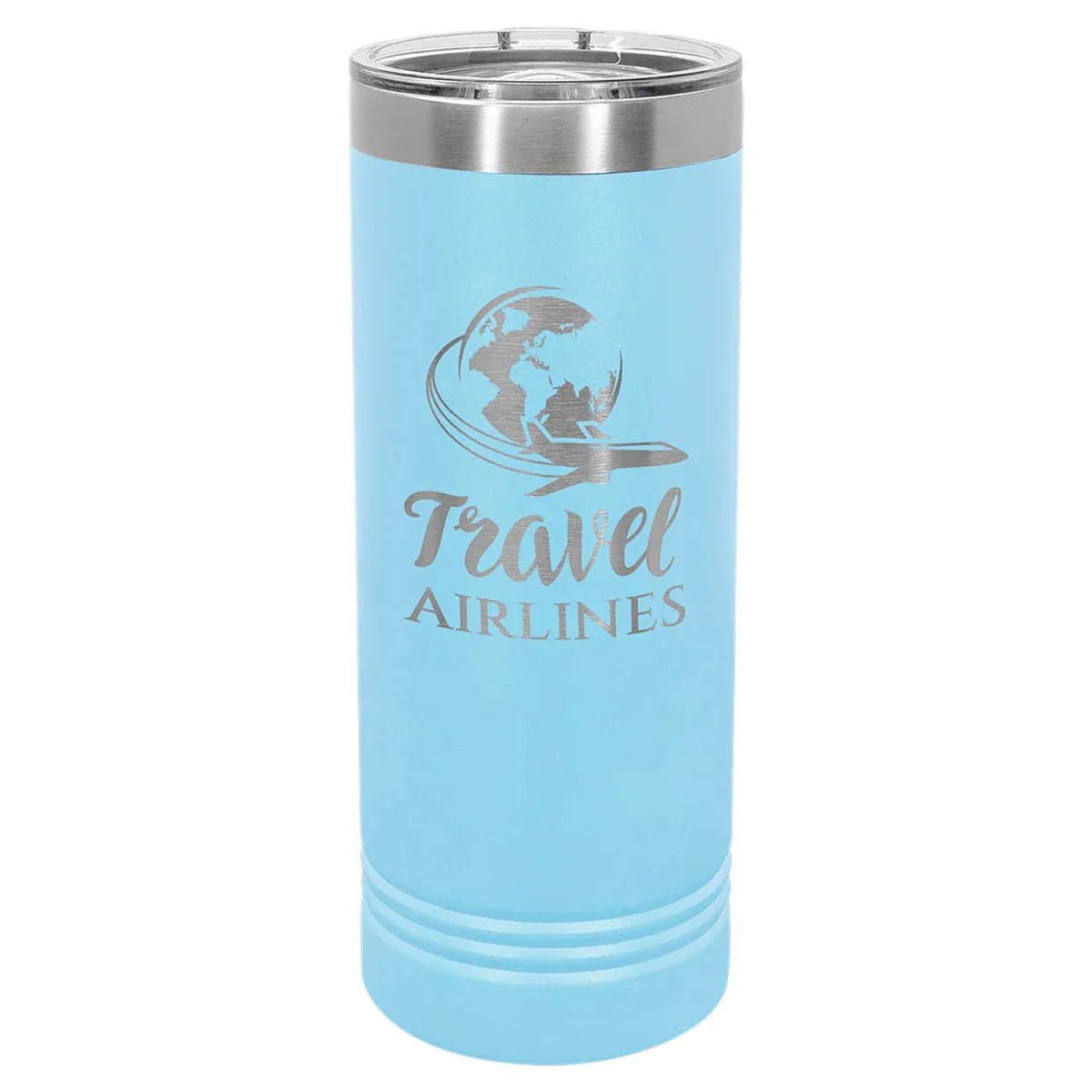 Light Blue Polar Camel 22 oz. Skinny Tumbler with Slider Lid