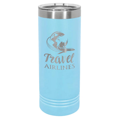 Light Blue Polar Camel 22 oz. Skinny Tumbler with Slider Lid