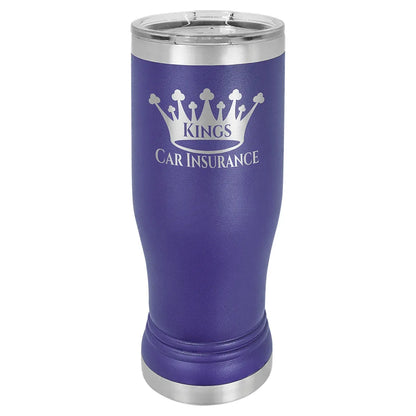 Purple 14 oz. Polar Camel Pilsner with Clear Lid