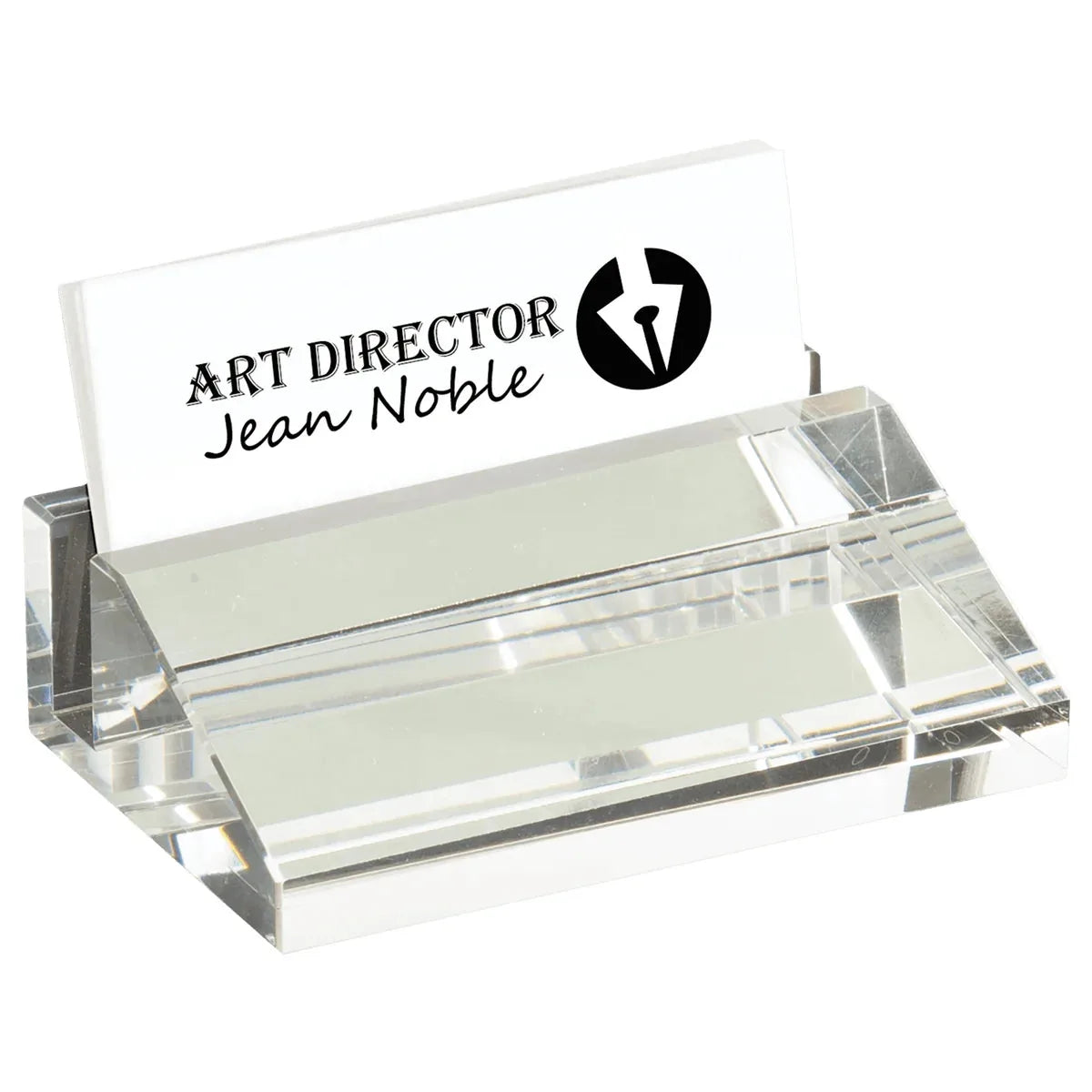 4" x 2 1/2" Crystal Business Card Holder
