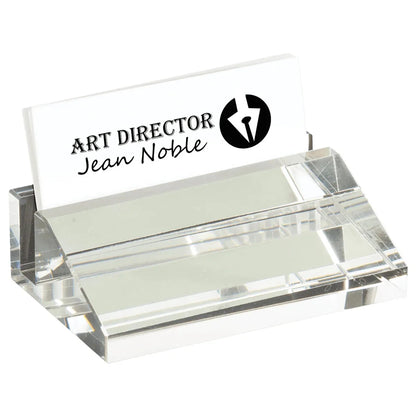 4" x 2 1/2" Crystal Business Card Holder