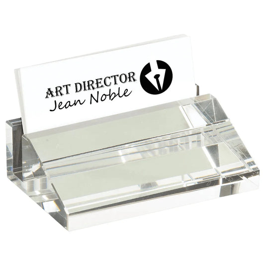 4" x 2 1/2" Crystal Business Card Holder