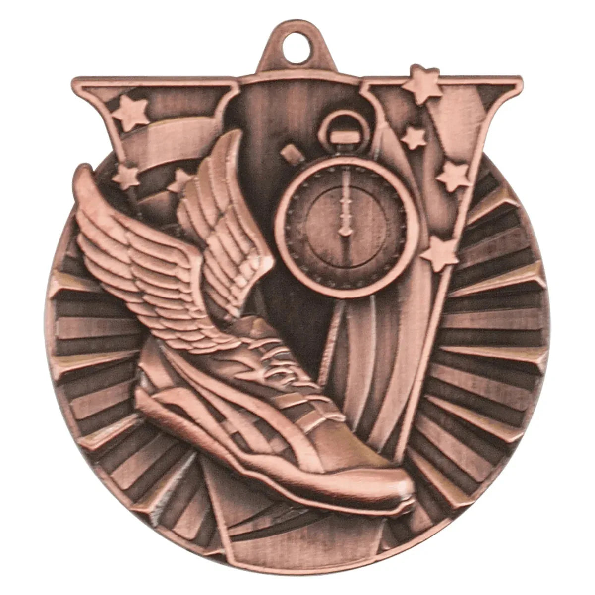 Antique Bronze 2" Track Victory Medal