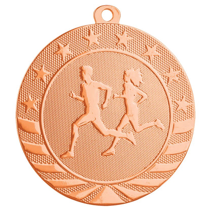 Bright Bronze 2 3/4" Cross Country Starbrite Medal