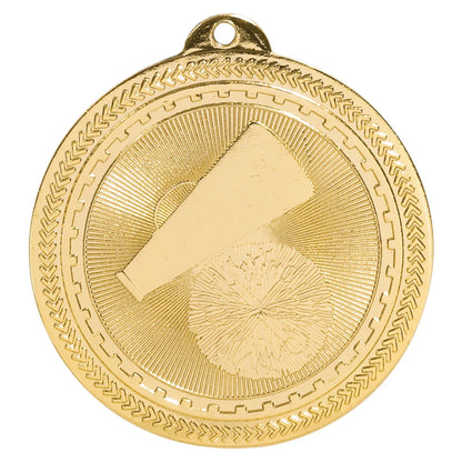 Bright Gold 2" Cheer Laserable BriteLazer Medal