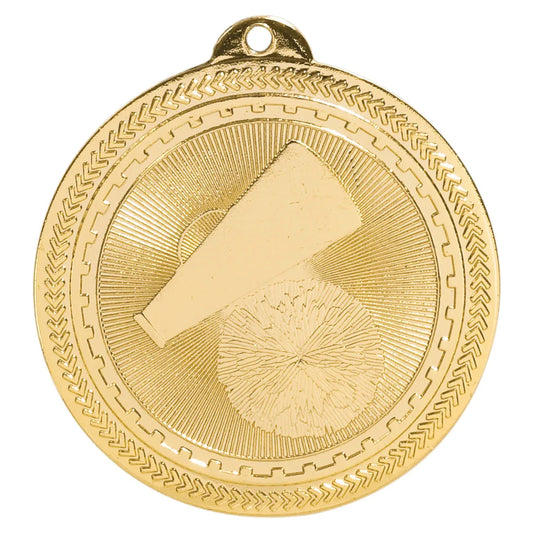 Bright Gold 2" Cheer Laserable BriteLazer Medal