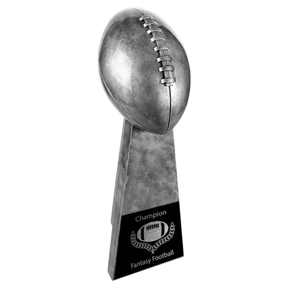 Antique Silver 10 1/4" Football Resin