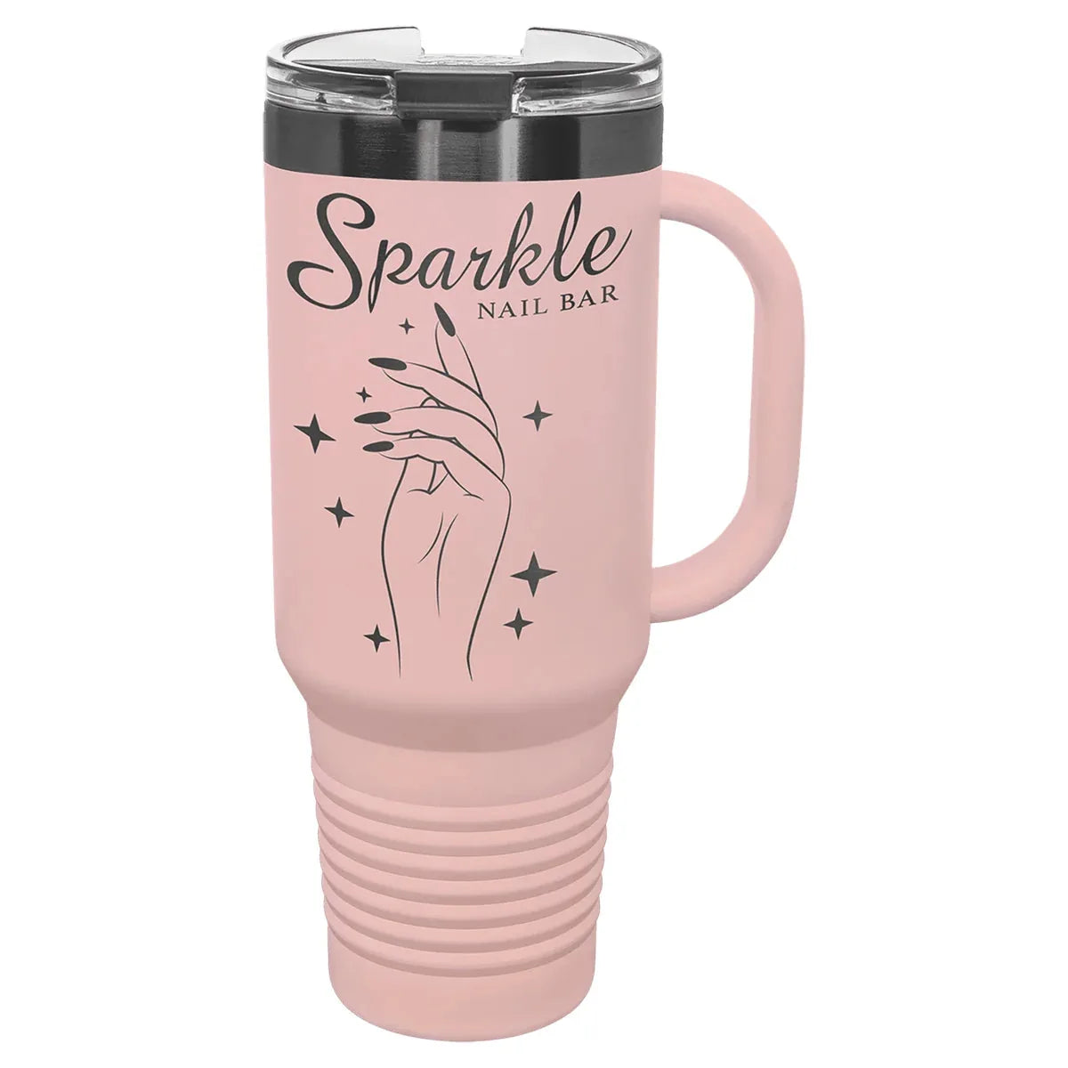 Blush Ghost Black Polar Camel 40 oz. Travel Mug with Handle & Straw