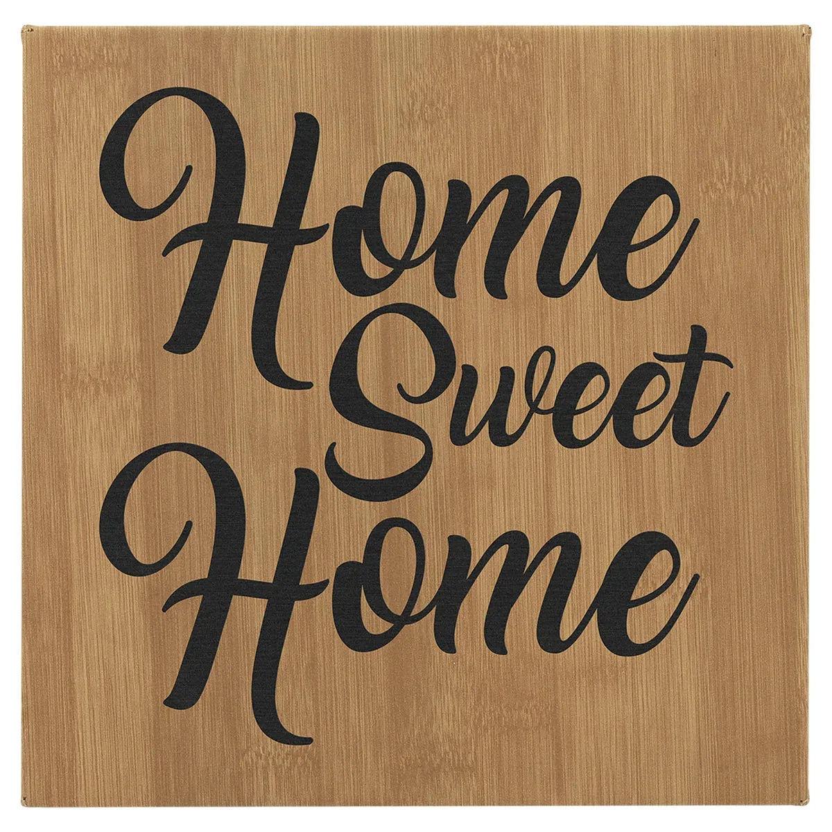 Bamboo 10" x 10" Laserable Leatherette Wall Decor with Sawtooth Hanger