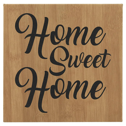 Bamboo 10" x 10" Laserable Leatherette Wall Decor with Sawtooth Hanger