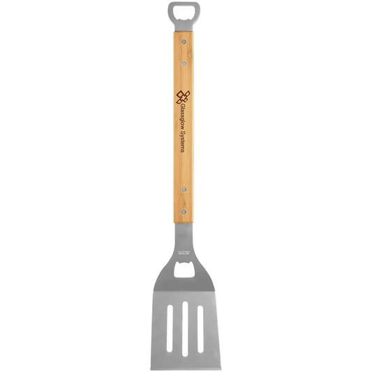 19 1/4" Bamboo Barbeque Spatula with Bottle Opener