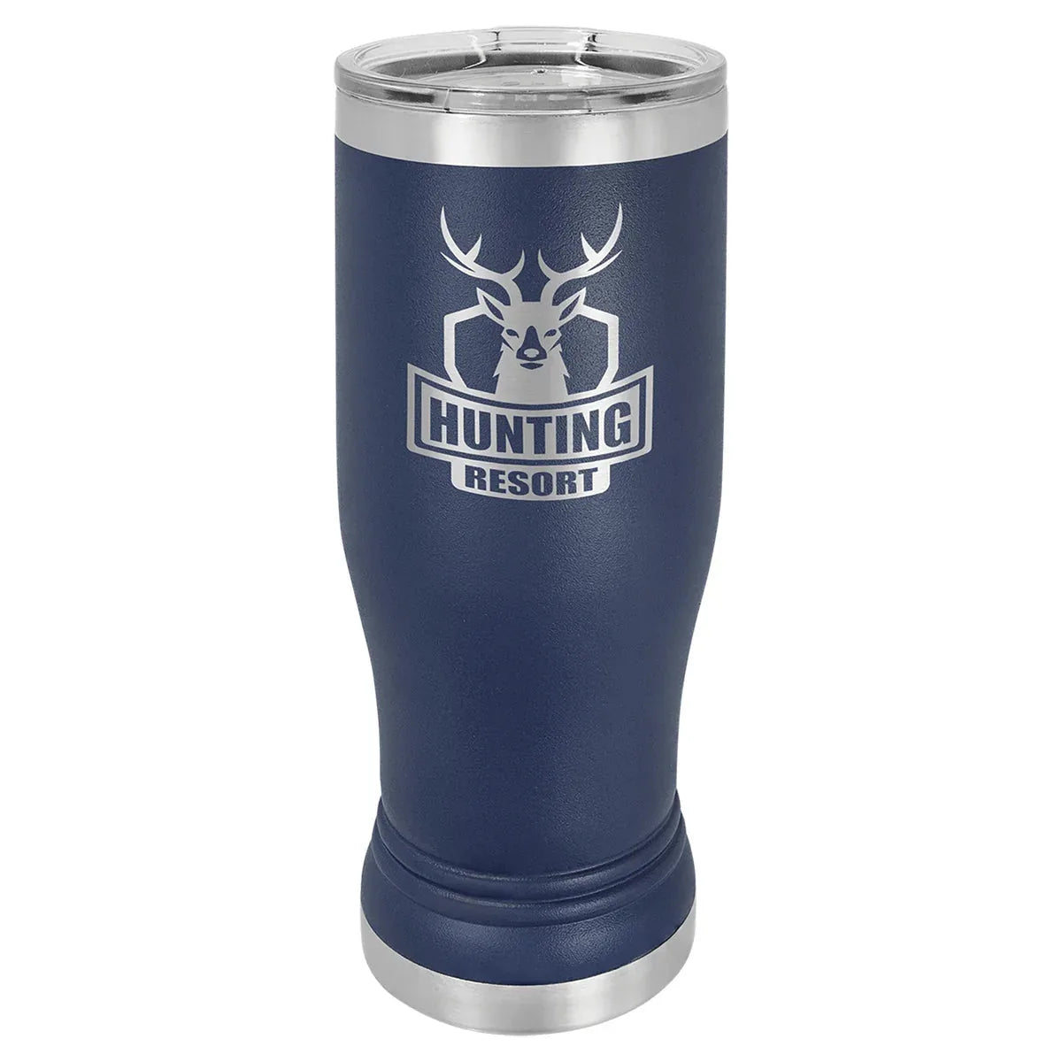 Navy Blue 14 oz. Pilsner with Clear Polar Camel Lid