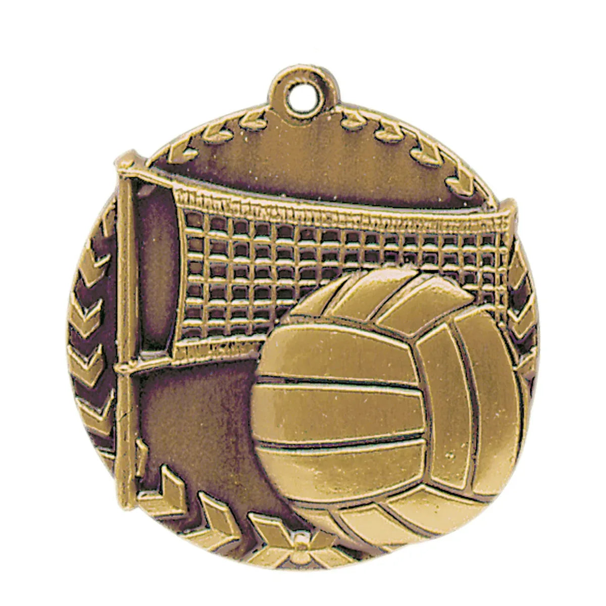 Antique Gold 1 3/4" Volleyball Millennium Medal