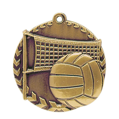 Antique Gold 1 3/4" Volleyball Millennium Medal