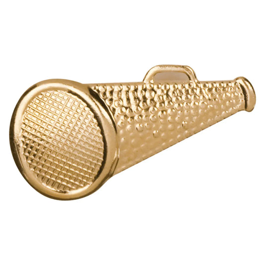 Gold Megaphone Metal Chenille Letter Insignia