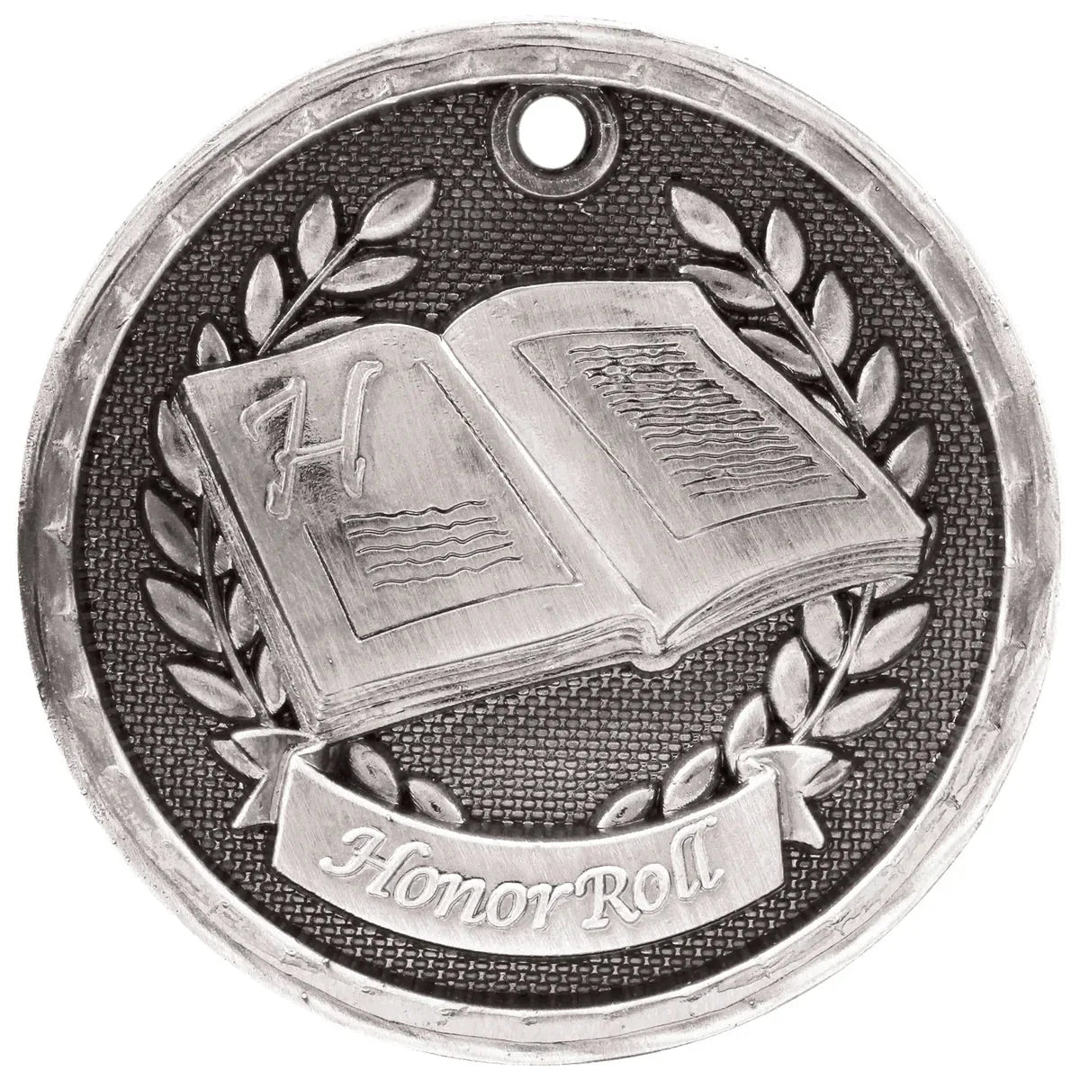 Antique Silver 2" 3D Honor Roll Medal