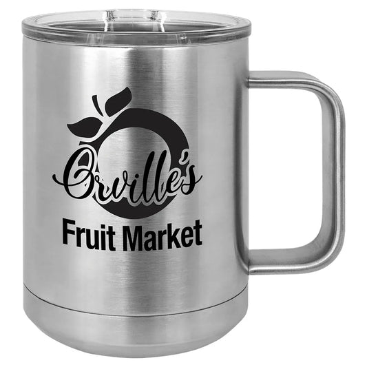 Stainless Steel Polar Camel 15 oz. Vacuum Insulated Mug with Slider Lid