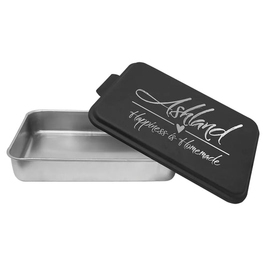 Black 9" x 13" Aluminum Cake Pan with Lid