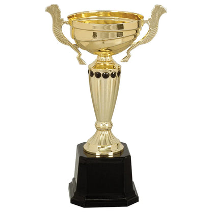 Gold 2 10" Completed Metal Cup Trophy on Plastic Base