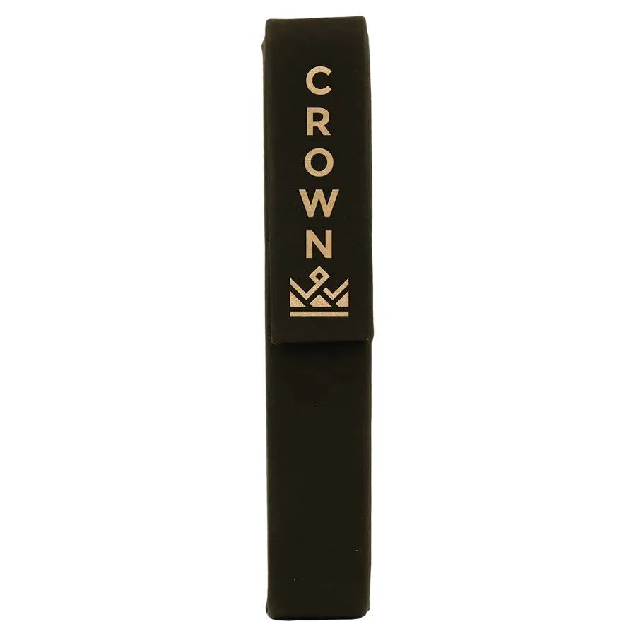 Black/Gold 6 1/2" x 1" Laserable Leatherette Single Pen Case