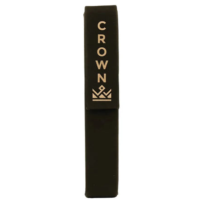 Black/Gold 6 1/2" x 1" Laserable Leatherette Single Pen Case