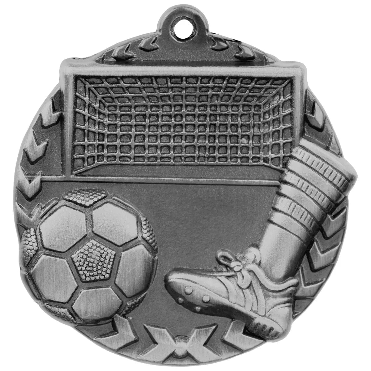 Antique Silver 1 3/4" Soccer Millennium Medal