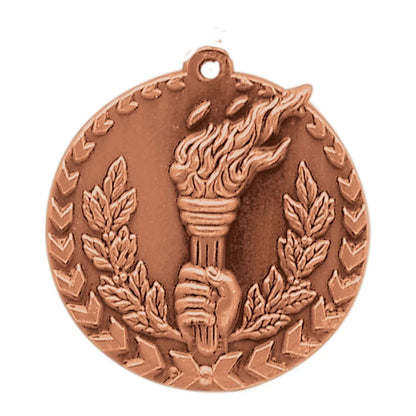 Antique Bronze 1 3/4" Torch Millennium Medal