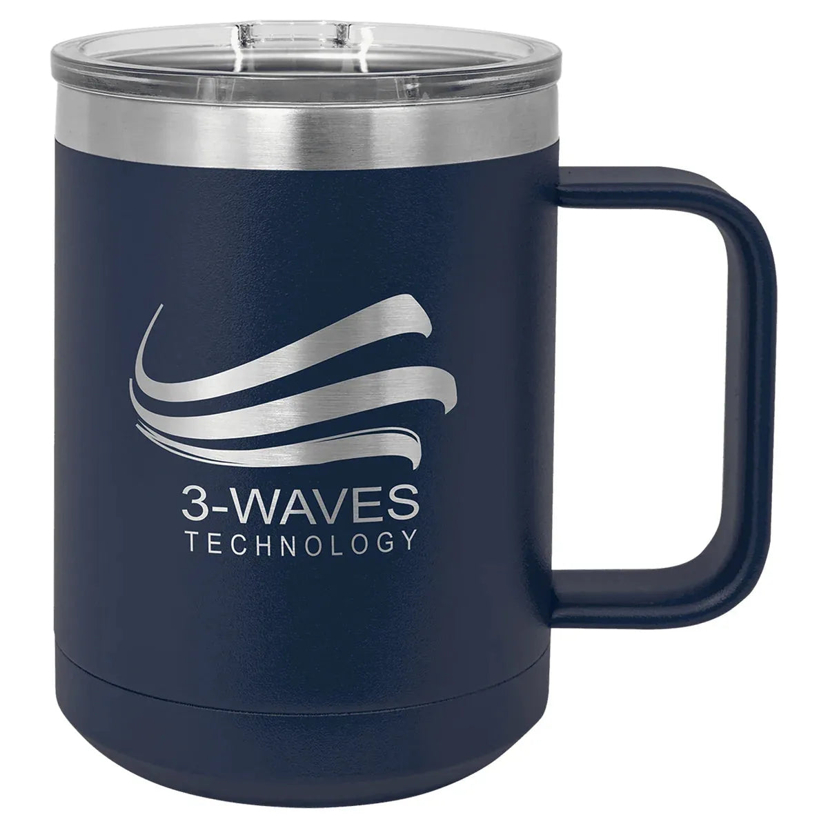 Navy Blue Polar Camel 15 oz. Vacuum Insulated Mug with Slider Lid