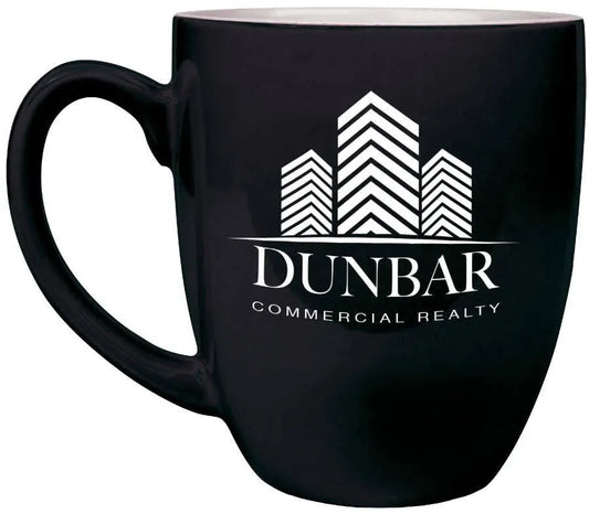 Black 16 oz. Ceramic Bistro LazerMug