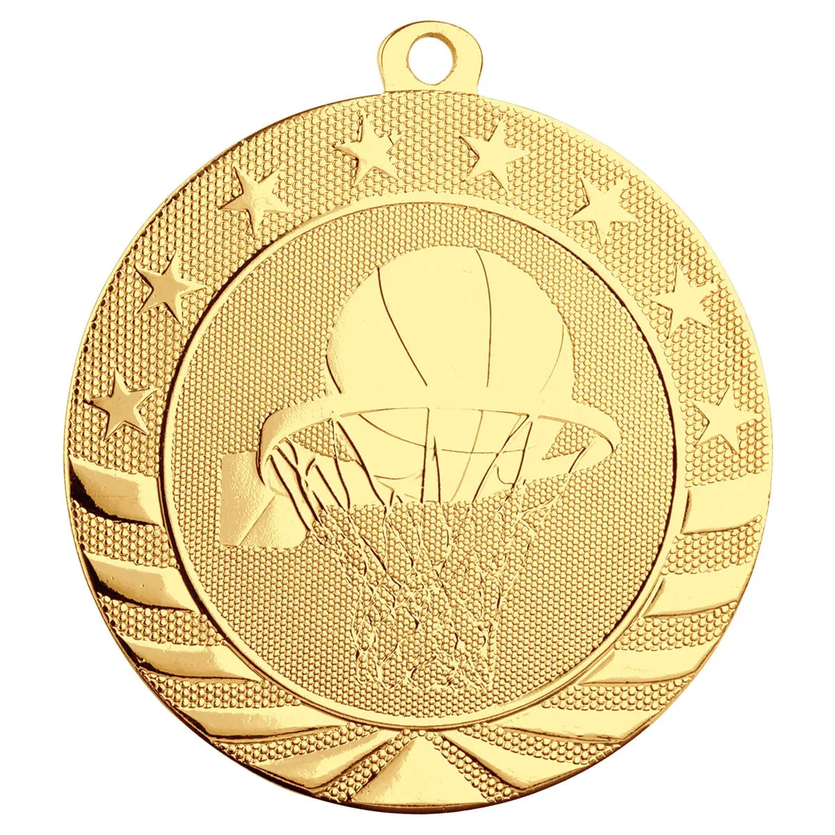 Bright Gold 2 3/4" Basketball Starbrite Medal