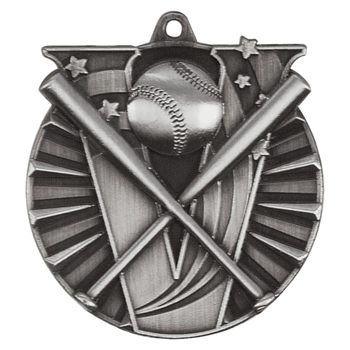 Antique Silver 2" Baseball/Softball Victory Medal