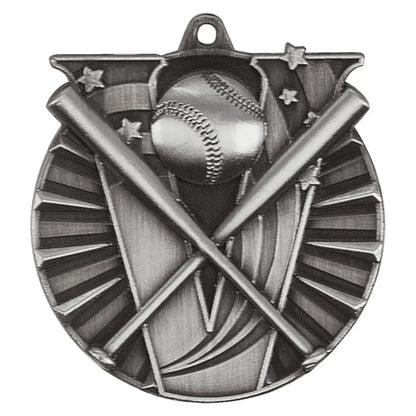 Antique Silver 2" Baseball/Softball Victory Medal