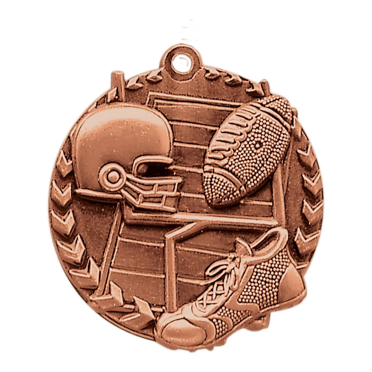 Antique Bronze 1 3/4" Football Millennium Medal