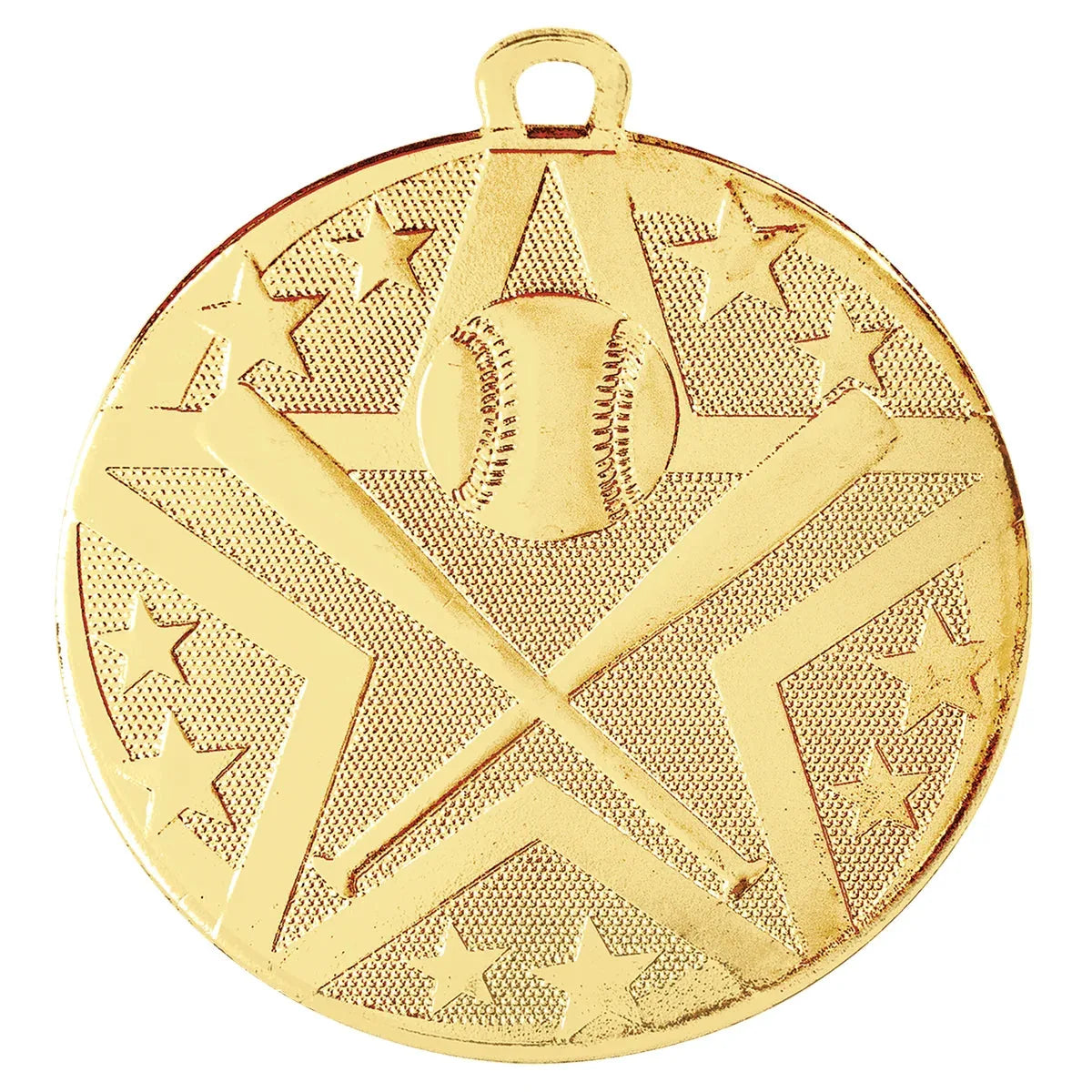Gold 2" Superstar Baseball/Softball Medal