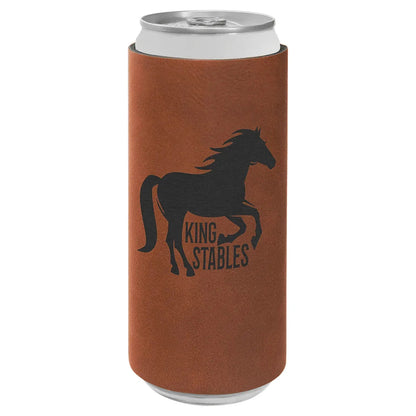 Laserable Leatherette Slim Beverage Holder — Custom UV Printed | Branded Drinkware