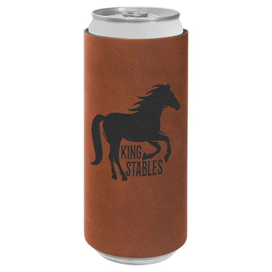 Laserable Leatherette Slim Beverage Holder — Custom UV Printed | Branded Drinkware