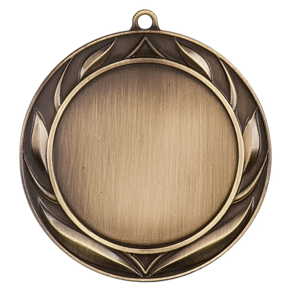 Antique Gold 2 3/4" Wreath 2" Insert Holder Medal